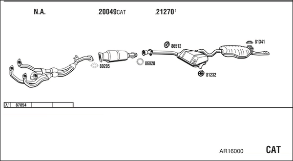 Система выпуска ог WALKER PRODUCTS AR16000