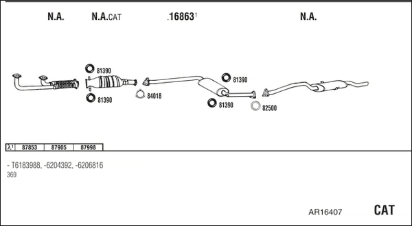 Система выпуска ог WALKER PRODUCTS AR16407