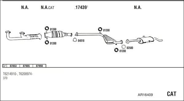 Система выпуска ог WALKER PRODUCTS AR16409