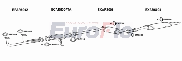 Система выпуска ог EUROFLO AR16430 2001B