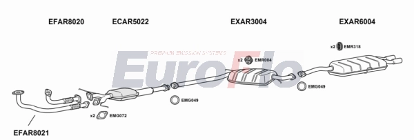Система выпуска ог EUROFLO AR16630 2001A