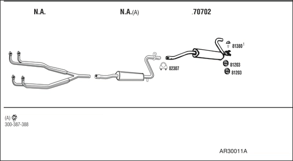 Система выпуска ог WALKER PRODUCTS AR30011A