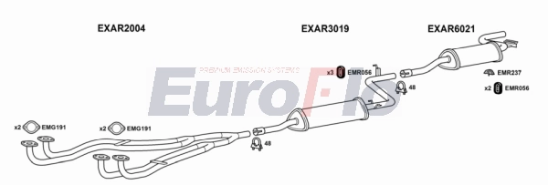 Система выпуска ог EUROFLO AR3313 1004