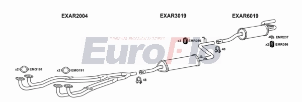 Система выпуска ог EUROFLO AR3315 1011