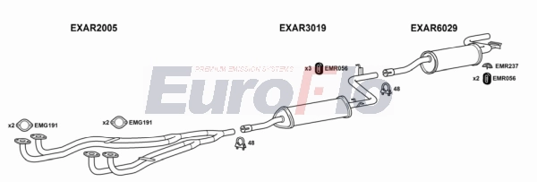 Система выпуска ог EUROFLO AR3317 3001