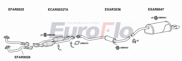 Система выпуска ог EUROFLO ARGT32 4001