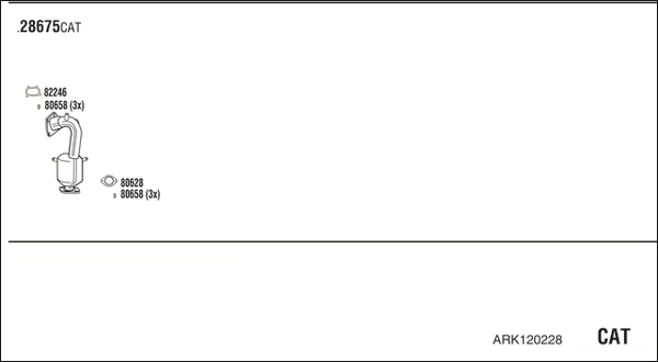 Система выпуска ог WALKER PRODUCTS ARK120228
