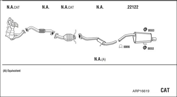 Система выпуска ог WALKER PRODUCTS ARP16619