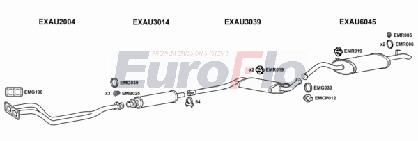 Система выпуска ог EUROFLO AU10018 2001A