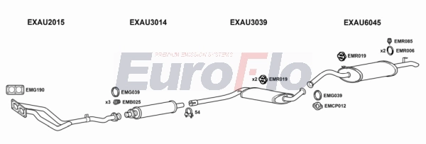 Система выпуска ог EUROFLO AU10018 3001B