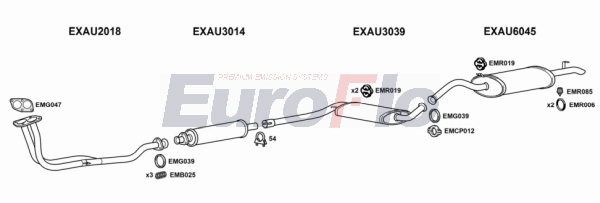 Система выпуска ог EUROFLO AU10019 2001B