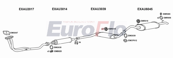 Система выпуска ог EUROFLO AU10020 2001A