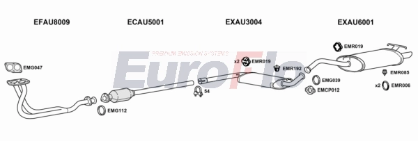 Система выпуска ог EUROFLO AU10020 3004