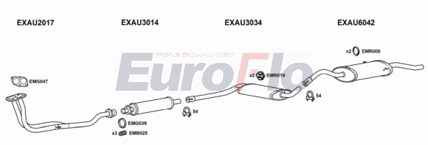 Система выпуска ог EUROFLO AU10021 2004A