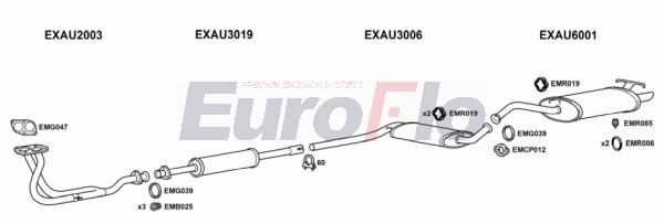 Система выпуска ог EUROFLO AU10022 3001B