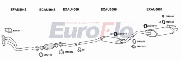 Система выпуска ог EUROFLO AU10023 2004B