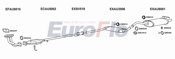 Система выпуска ог EUROFLO AU10023 3008