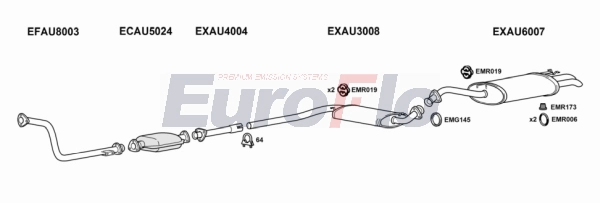 Система выпуска ог EUROFLO AU10025D 2001B