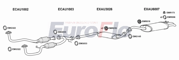 Система выпуска ог EUROFLO AU10026 2001C