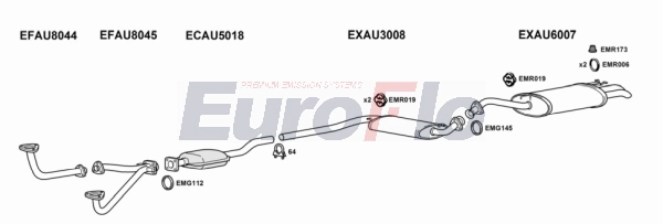 Система выпуска ог EUROFLO AU10026 2001D
