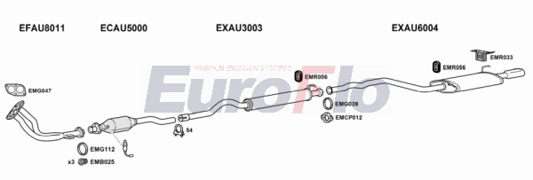 Система выпуска ог EUROFLO AU8016 3001