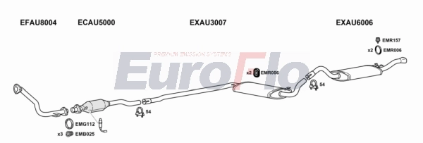 Система выпуска ог EUROFLO AU8018 2015C