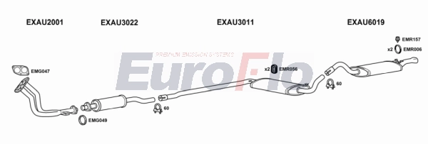 Система выпуска ог EUROFLO AU9022 2004