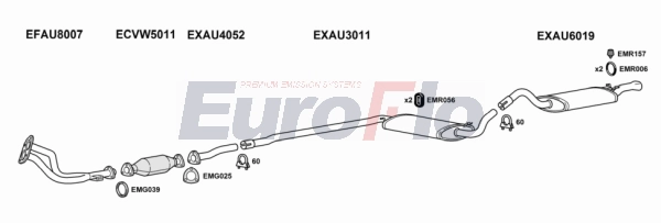 Система выпуска ог EUROFLO AU9023 2001B