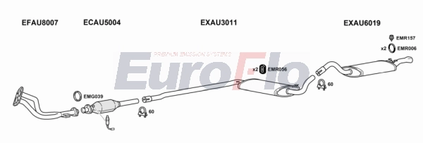 Система выпуска ог EUROFLO AU9023 2001C