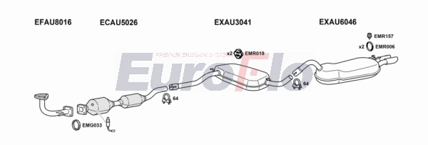Система выпуска ог EUROFLO AU9023 2004A