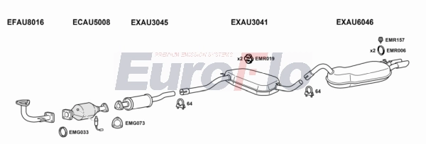 Система выпуска ог EUROFLO AU9023 2004B