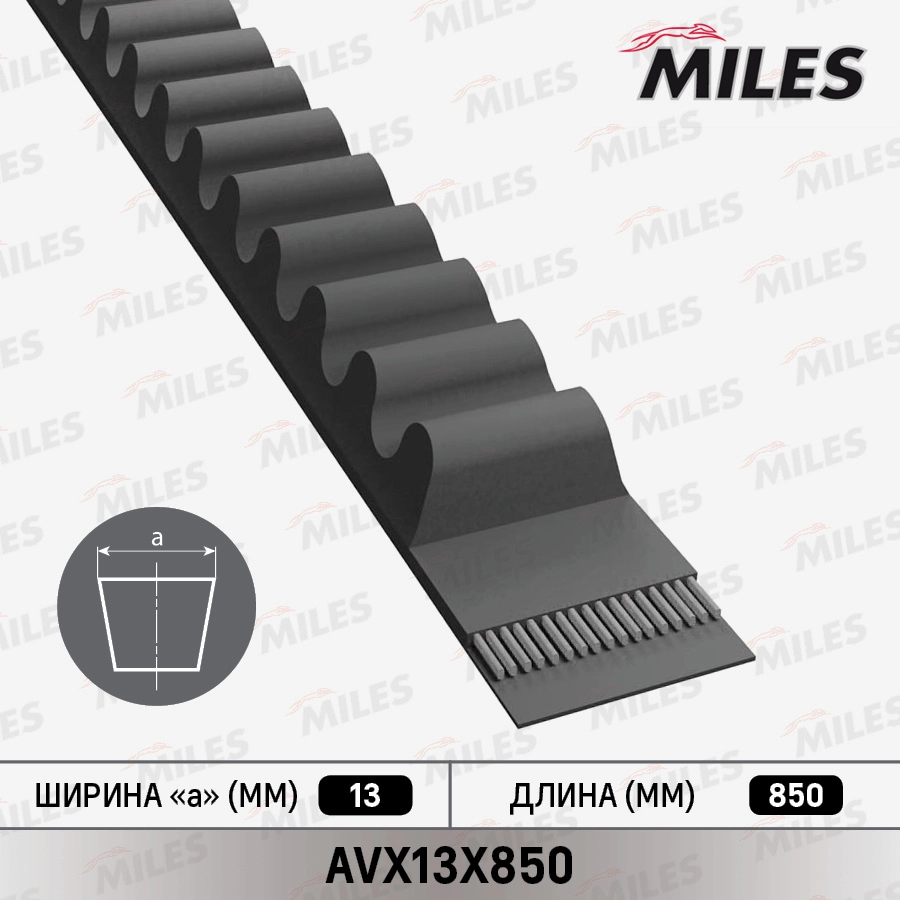 Клиновой ремень MILES AVX13X850