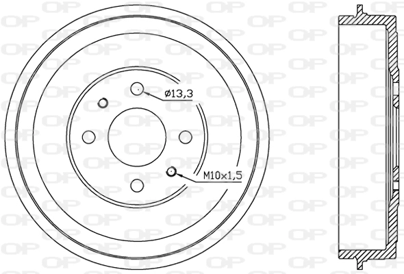 Тормозной барабан OPEN PARTS BAD9002.10