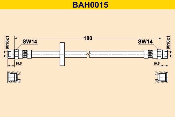 Тормозной шланг BARUM BAH0015