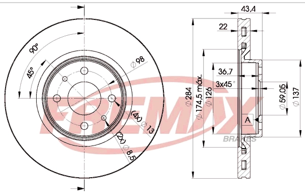 Тормозной диск FREMAX BD-0356