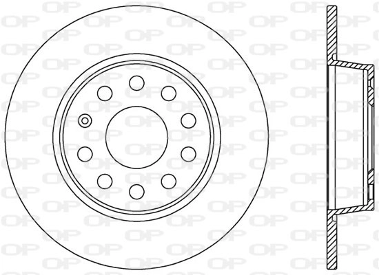 Тормозной диск OPEN PARTS BDA2539.10