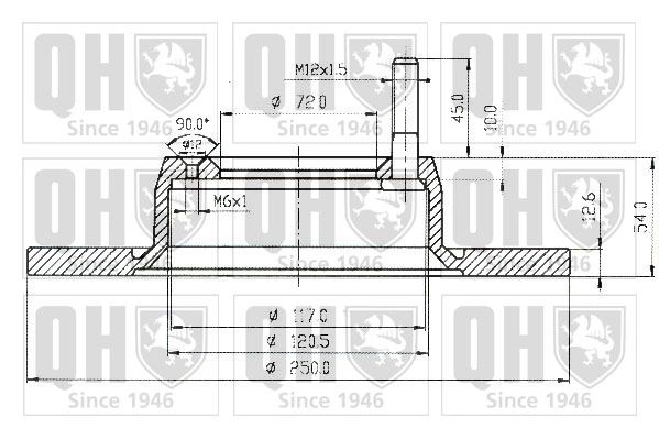 Тормозной диск QUINTON HAZELL BDC3209