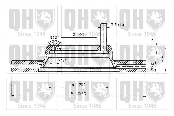 Тормозной диск QUINTON HAZELL BDC3502