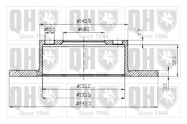 Тормозной диск QUINTON HAZELL BDC3633