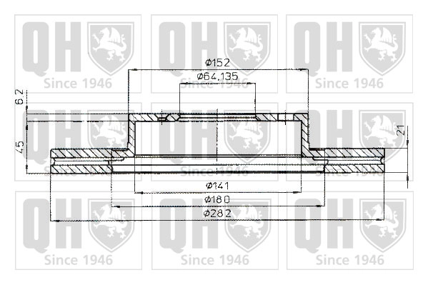 Тормозной диск QUINTON HAZELL BDC4313