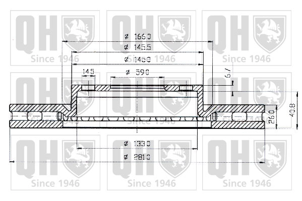 Тормозной диск QUINTON HAZELL BDC4501
