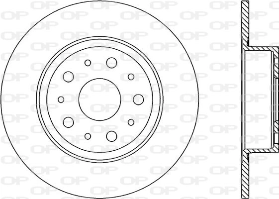 Тормозной диск coated OPEN PARTS BDR1234.10