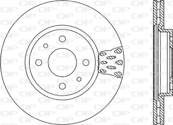 Тормозной диск coated OPEN PARTS BDR1235.20