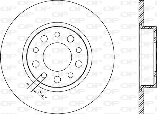 Тормозной диск coated OPEN PARTS BDR2248.10