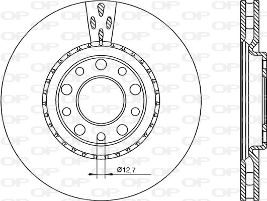 Тормозной диск coated OPEN PARTS BDR2253.20
