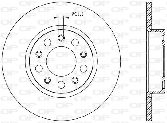 Тормозной диск coated OPEN PARTS BDR2559.10