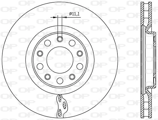Тормозной диск coated OPEN PARTS BDR2561.20