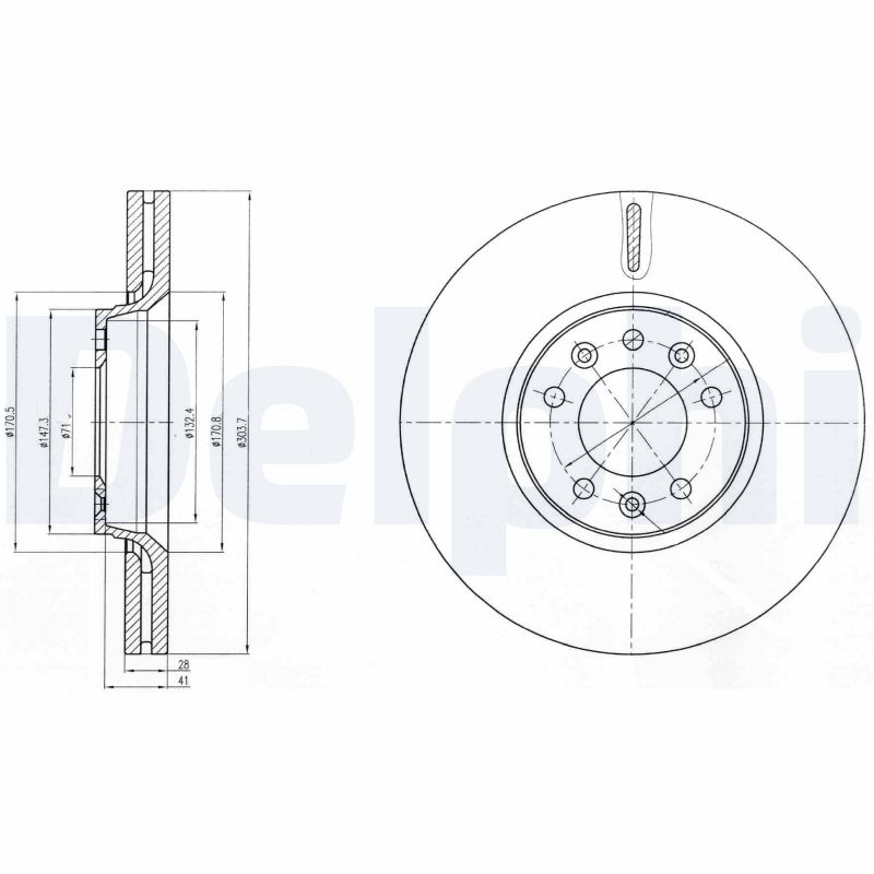 Тормозной диск DELPHI BG4083C
