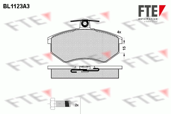 Комплект тормозных колодок дисковый тормоз FTE BL1123A3