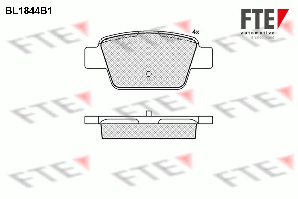 Комплект тормозных колодок дисковый тормоз FTE BL1844B1